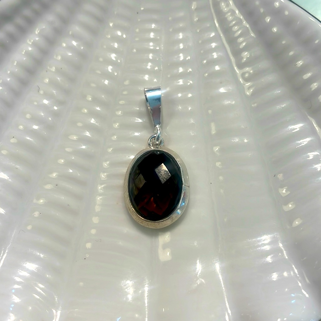 Smokey Quartz Gemstone Pendant 925 Sterling Silver